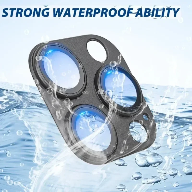 3Pcs Metal Camera Lens Tempered Glass for iPhone 16 Pro Max Plus 16 3D Len Coverage Protectors For iPhone 16 Camera Protection