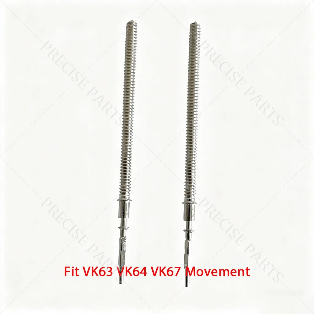 Steel Stem and Crown Kit for Seiko VK61 VK63 VK64 VK67 VK68 Movement, Professional Watch Replacement Spare Parts