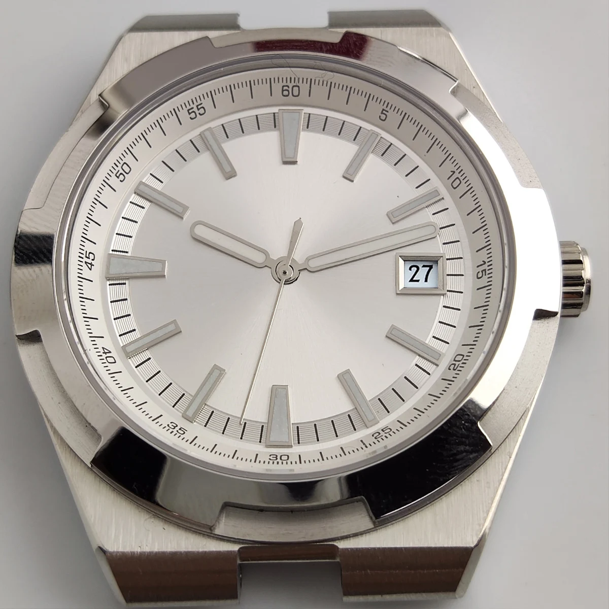 41mm case Miyota8215 men\'s case custom logo nh35 watch case s dial brand stainless steel watch parts watch movement