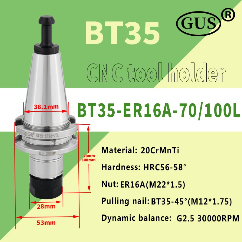 

BT35 CNC Lathe Tools Holder ER Series ER20A ER25UM Dynamic Balance Spindle Chuck Tool Engraver G2.5 30000RPM Collet for milling