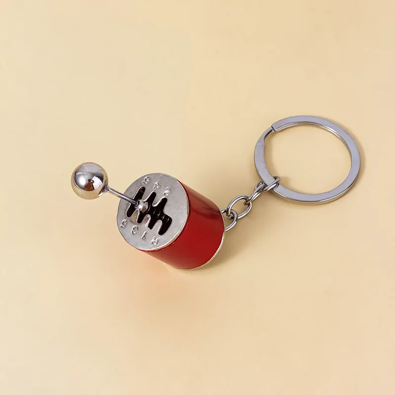 1PCS Car Modification Pendant Six Gear Shift Keychain Car Pendant Shifter Metal Keychain Charms image 3