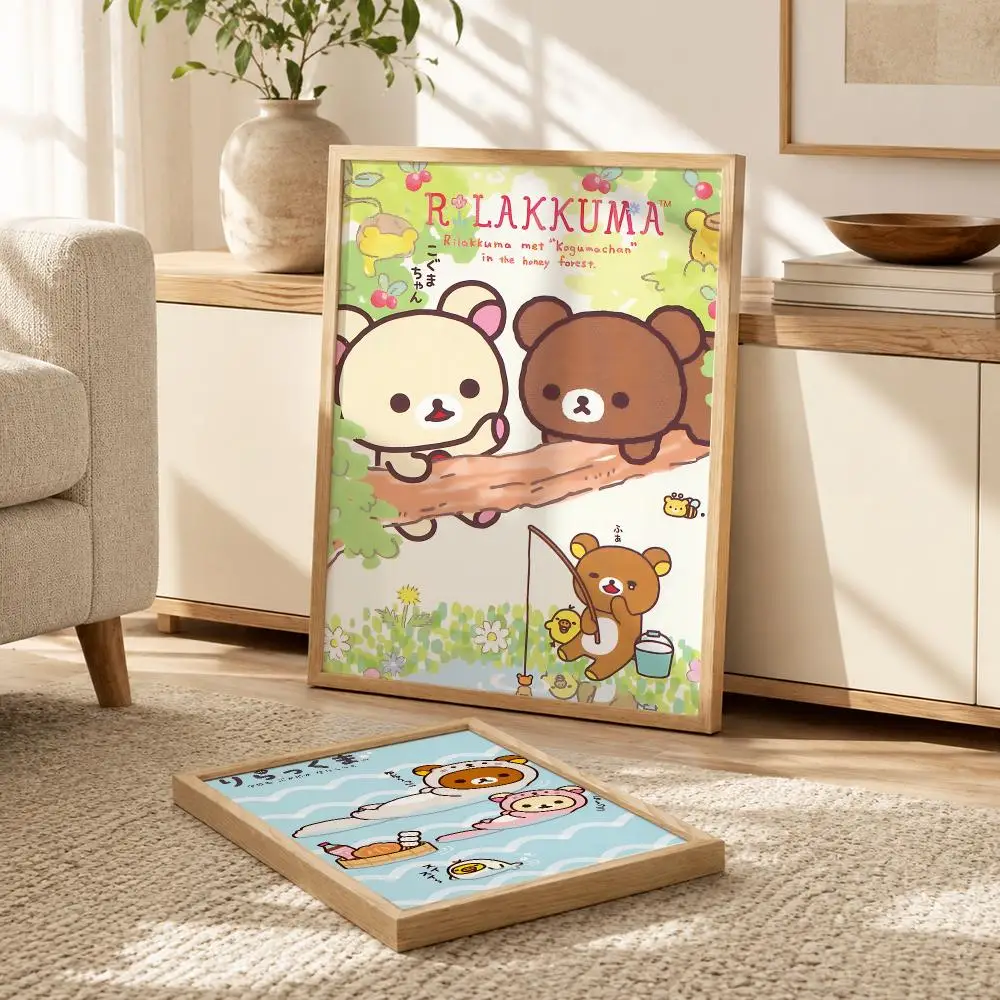 R-RilakkumaS Poster Modern PP Paper Wall Decorative for Cafe Office Bar Home Wall Decor Gift