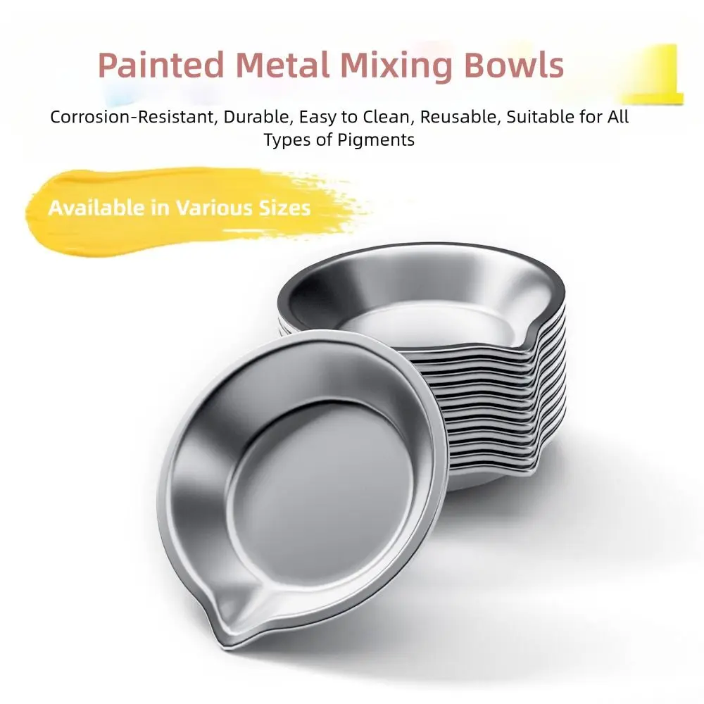 

Набор из 6 лотков для смешивания красок из нержавеющей стали, устойчивых к коррозии, для DIY-проектов, для масляных и акварельных красок