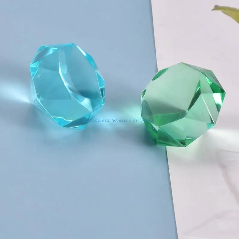 97QE Crystal Epoxy DIY Resin Mold Diamond Shaped Necklace Pendant Silicone Mould