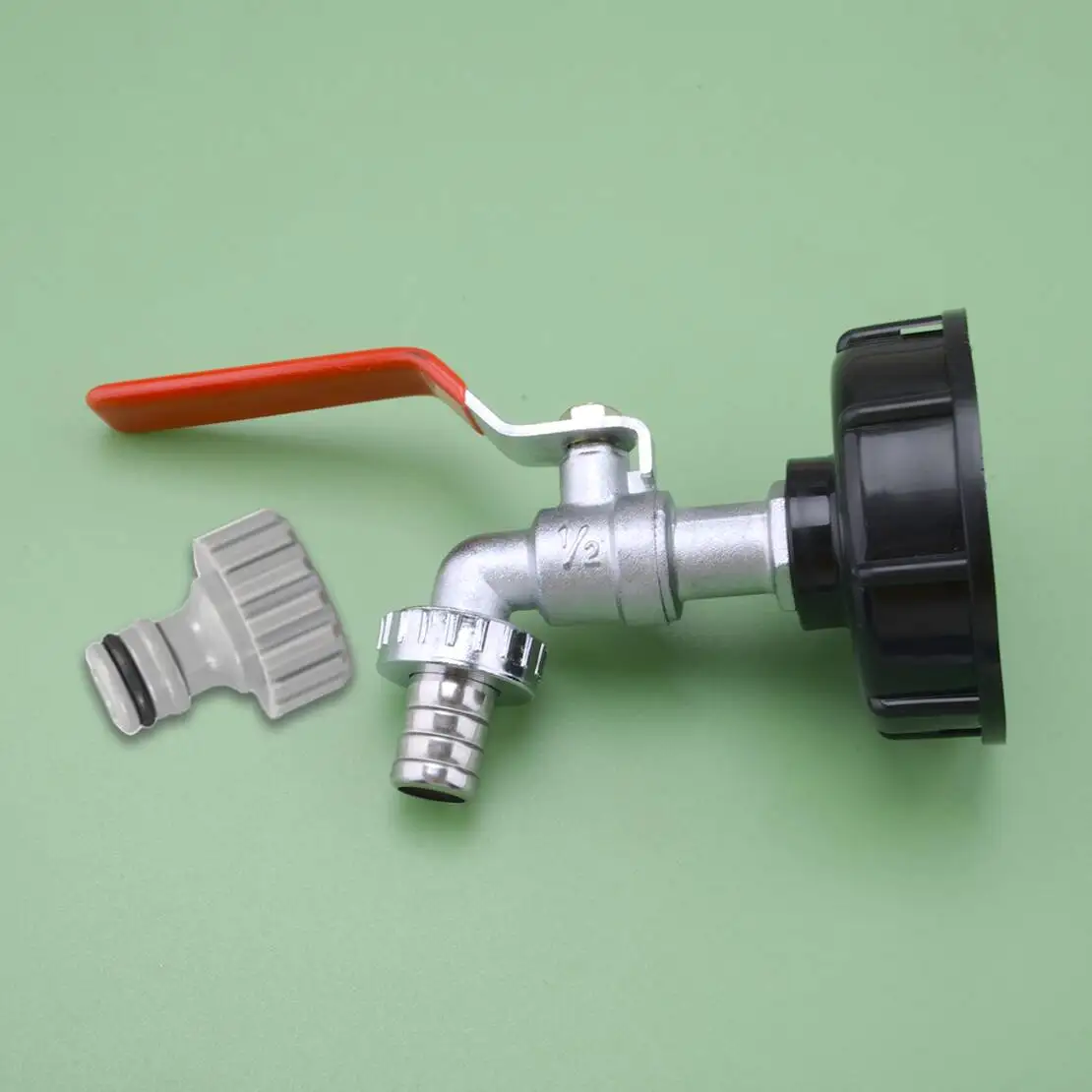 S60 X 6 Coarse Thread Drain Tap Adapter Water Tank Faucet Connector 1/2 Fit For IBC Ton Drum