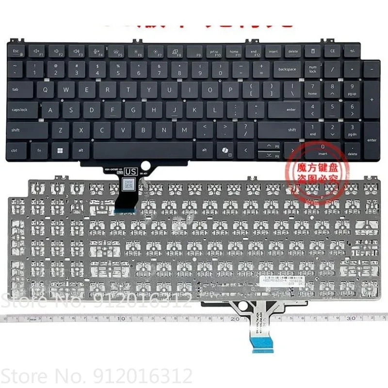 New US Keyboard for DELL Pro 16 Plus PB16250 PC16255 P135F 2024 Keyboard P134F