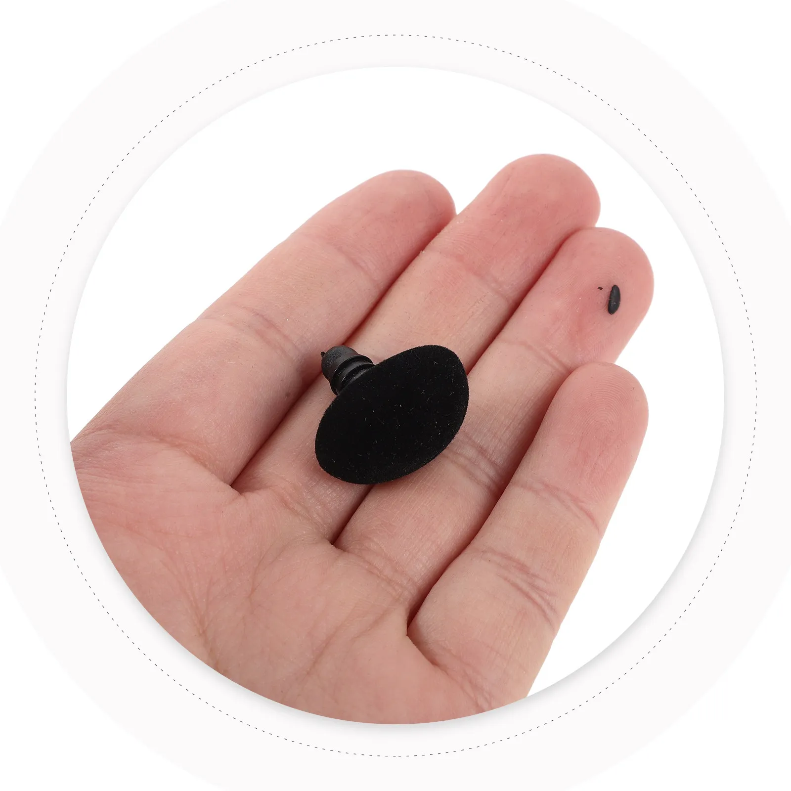 40 Stück schwarze ovale Sicherheitsnasen aus Kunststoff, simulierte Einsätze für handgefertigte Häkeltiere, Bastelbedarf, ovale Spielzeugnasen zum Selbermachen