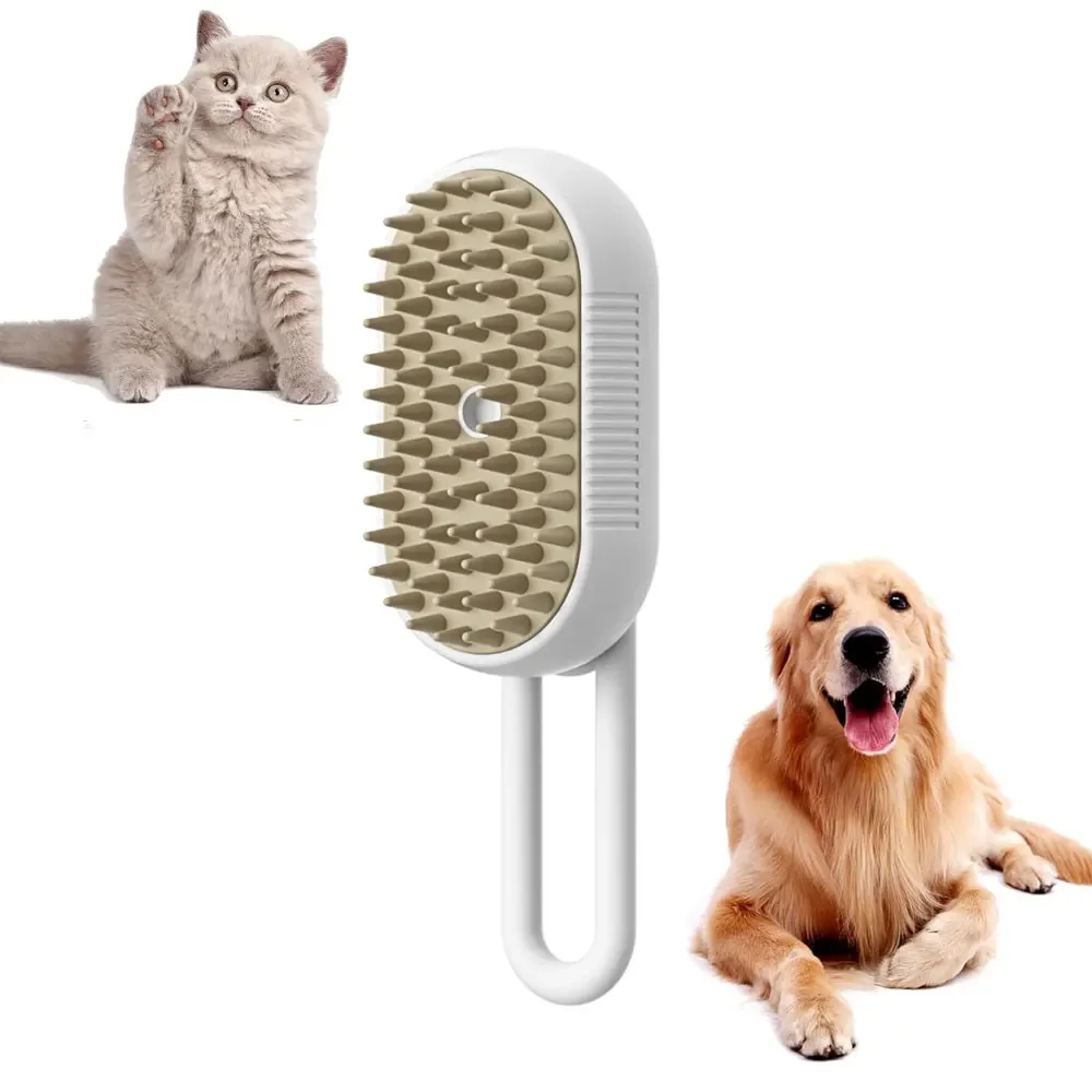 

Steamy To Remove Loose Hair 3 in1 Electric Self Cleaning Spray Dog Brush Massage Pet Combs Rechargeable Steam Cat Grooming Brush