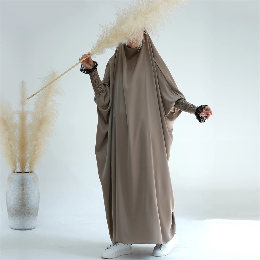 

Prayer Garment Muslim Women Long Khimar Abaya Maxi Dress Turkey Arab Burqa Overhead Hijab Eid Ramadan Dubai Islamic Arabic Robe