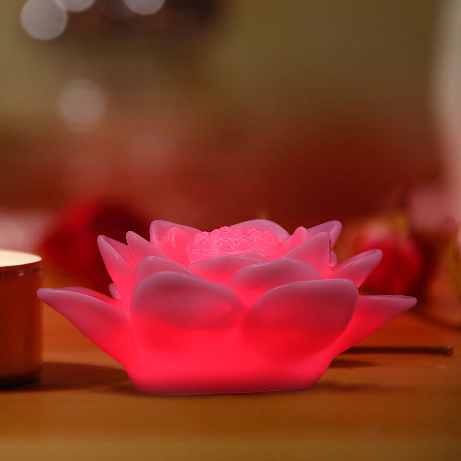 

LED Lotus Night Light Waterproof Vinyl Romantic Glow Lamp for Bedroom Wedding Party Bar Coffee Shop Decoration