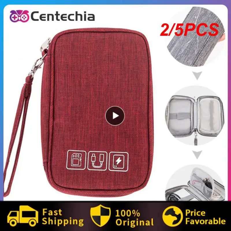 

2/5 шт., портативные сумки-органайзеры для кабелей и аккумуляторов