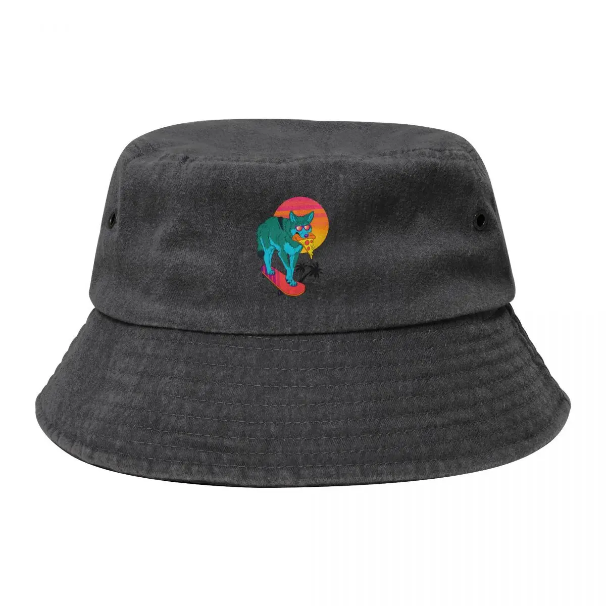 

Retrowave Coyote Bucket Hat Hip Hop Thermal Visor Hat Man For The Sun Snapback Cap Female Men's