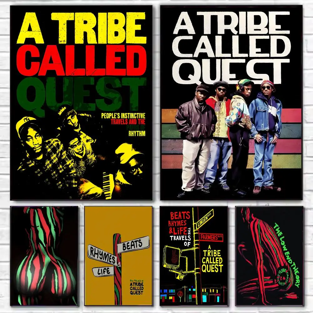 A Tribe C-Called Quest Band Classic Vintage Poster Stylish Wall Art for Living Room Bedroom Study Home Decor Gift