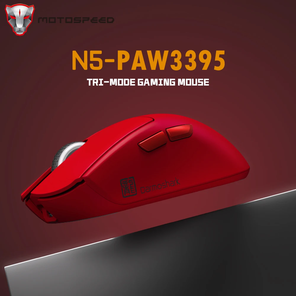 

Motospeed Darmoshark N5 Wireless Mouse Tri-Mode PAW3395 4K/8K Lightweight Gaming Mouse Gamer Accessories For Laptop PC Office