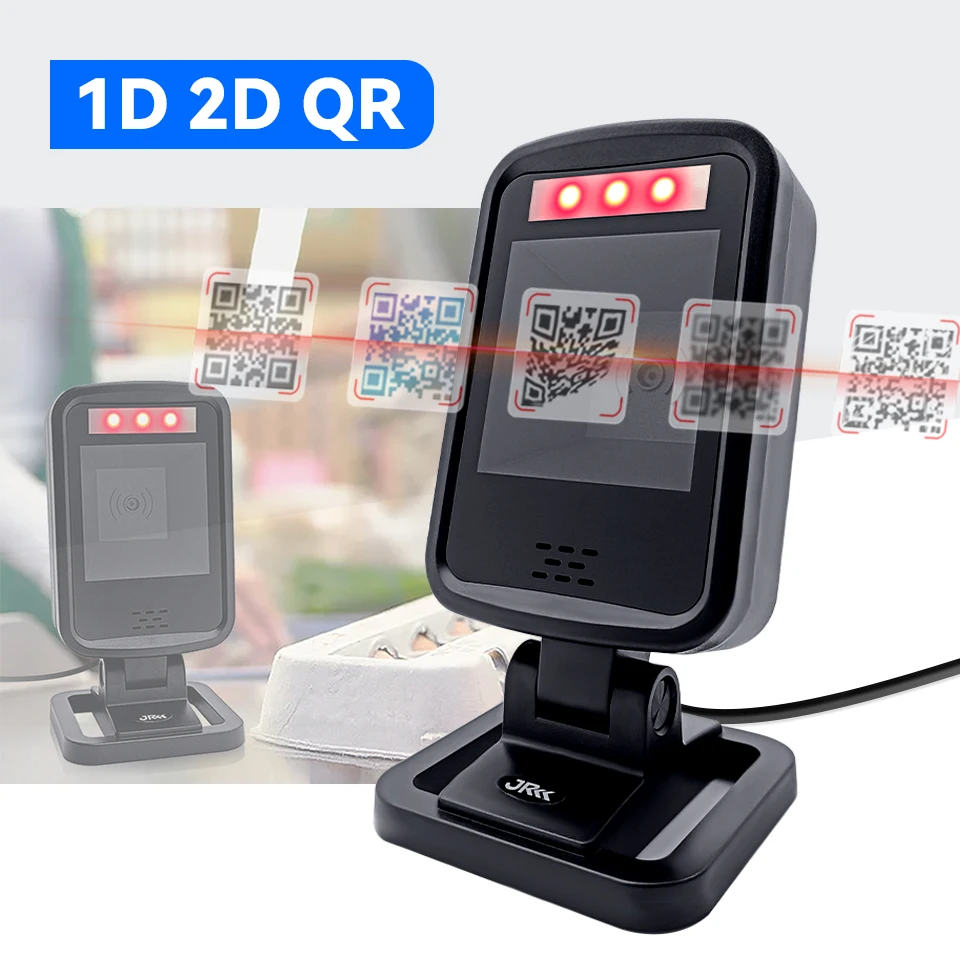 

Professional Factory's Hot Selling T560 New Desktop Scanner Quick Reading 1D 2D Barcodes Express Logistics Cash Register POS