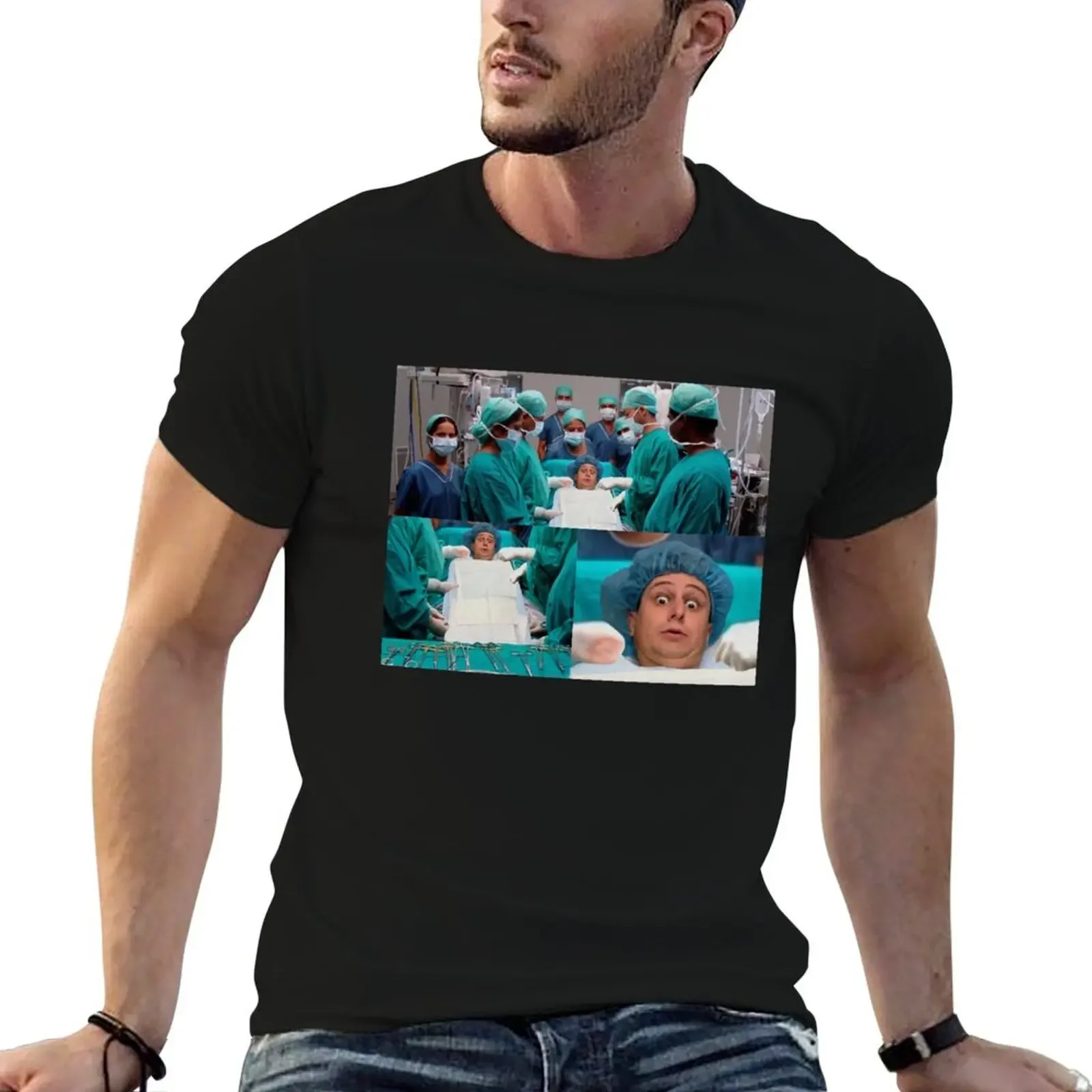 Hospital Meme Tee T-Shirt designer shirts graphics Men's cotton t-shirt