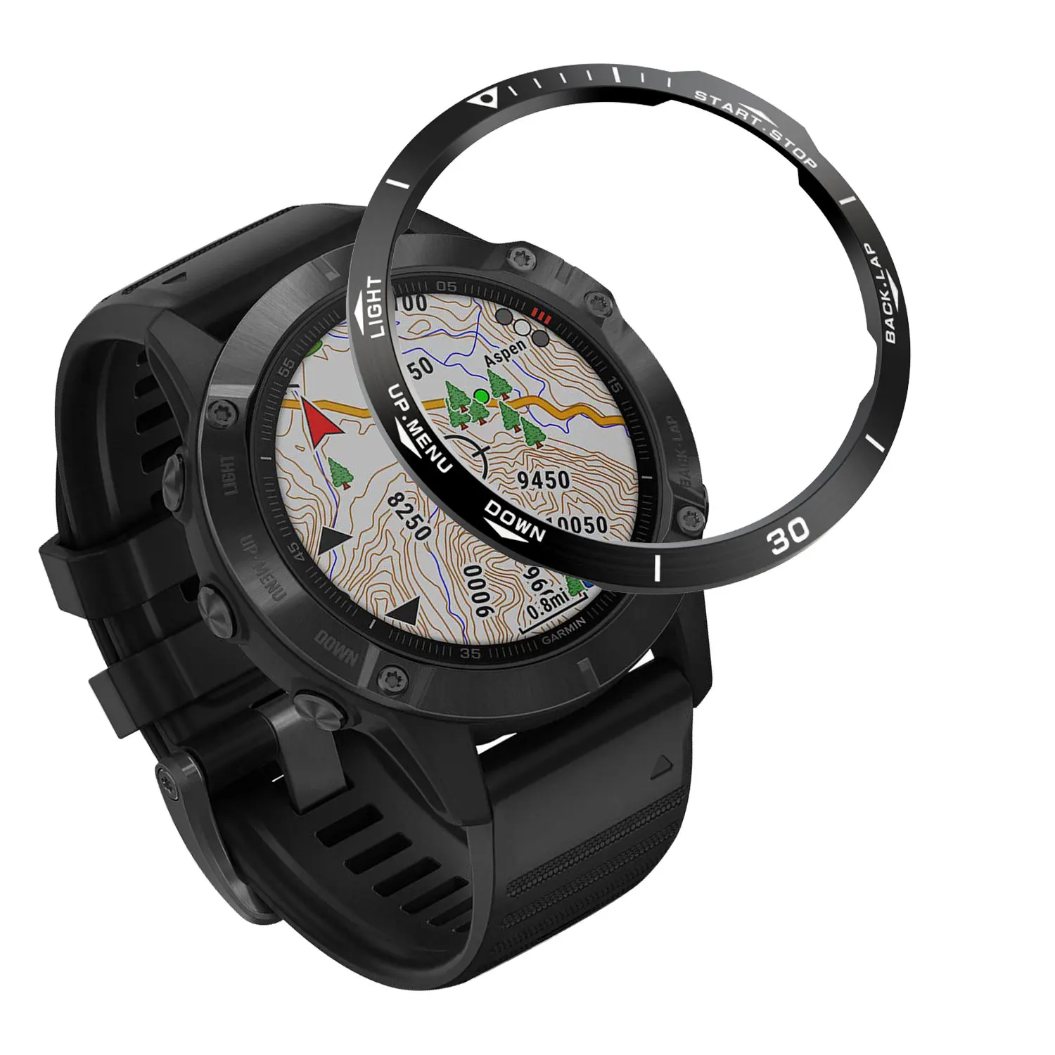 For Garmin Fenix6 Fenix 6X Watch Fenix6X Pro Stainless Steel Scale Ring Bezel Dial Metal Protective Cover Black Silver Blue