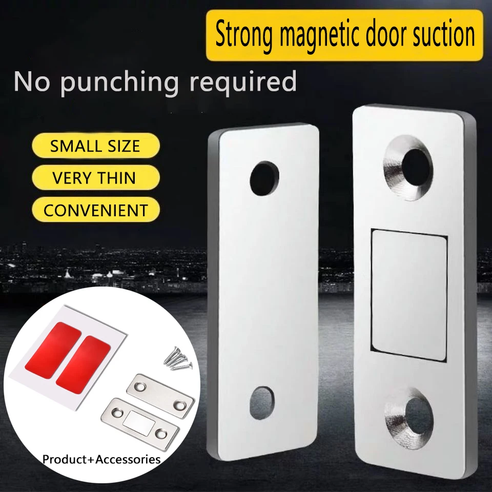 

Strong Magnetic Cabinet Catches Ultra-Thin Door Magnets Stops Invisible Adhesive Drawer Magnet Catch for Kitchen Closet Closer