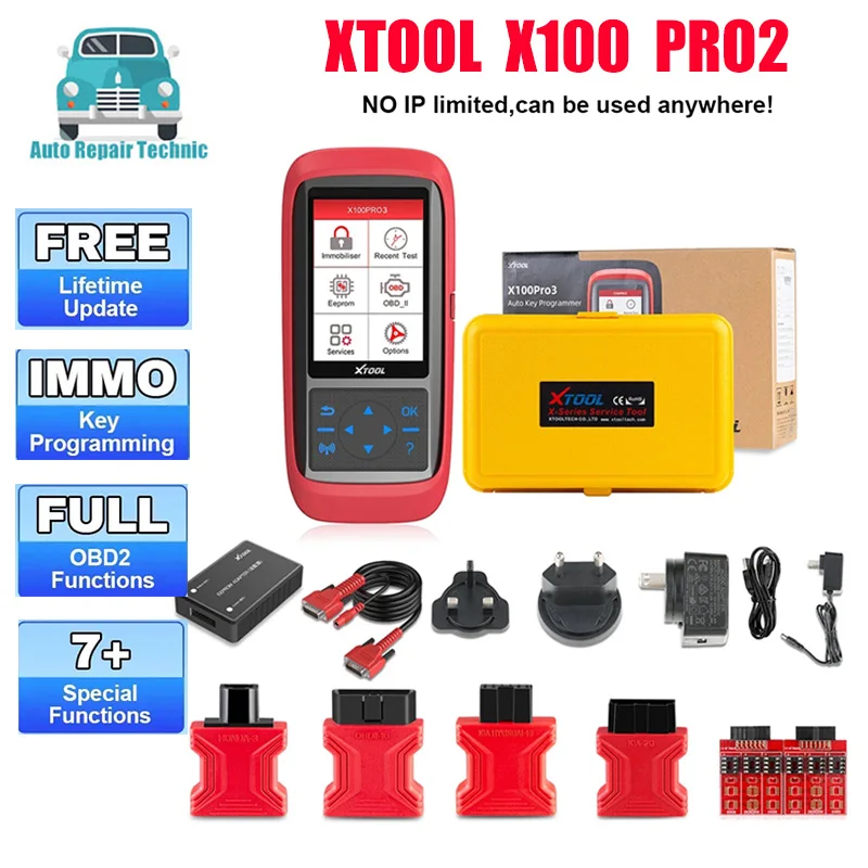 

XTOOL X100 Pro2 OBD2 Automotive Scanner Key Programmer with EEPROM Adapter Code Reader Car Diagnostic Tools Lifetime Free Update