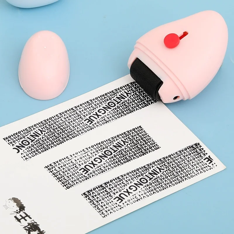 Confidentiality Seal Privacy Protection Roller Type Garbled Express Code Applicator Multifunctional Graffiti Covered Name Stamp