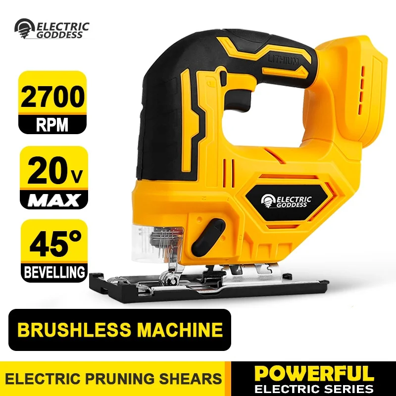 

2700RPM Multifunction Cordless Electric Jig Saw Portable Adjustable Woodworking Power Tool For Dewalt 20V Battery Pin