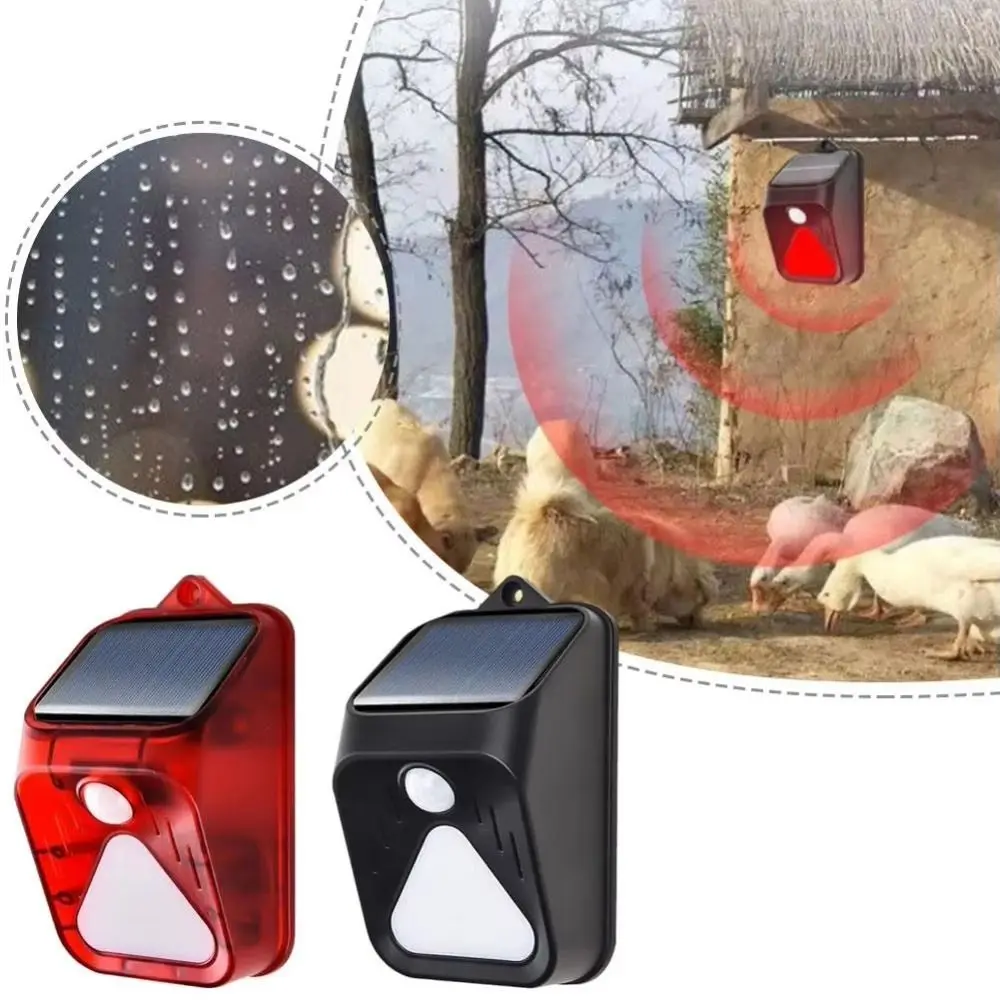 Waterproof Solar Alarm Light High Decibel Sound Strobe Function Motion Sensor Alarm Solar Powered Intelligent Sensing