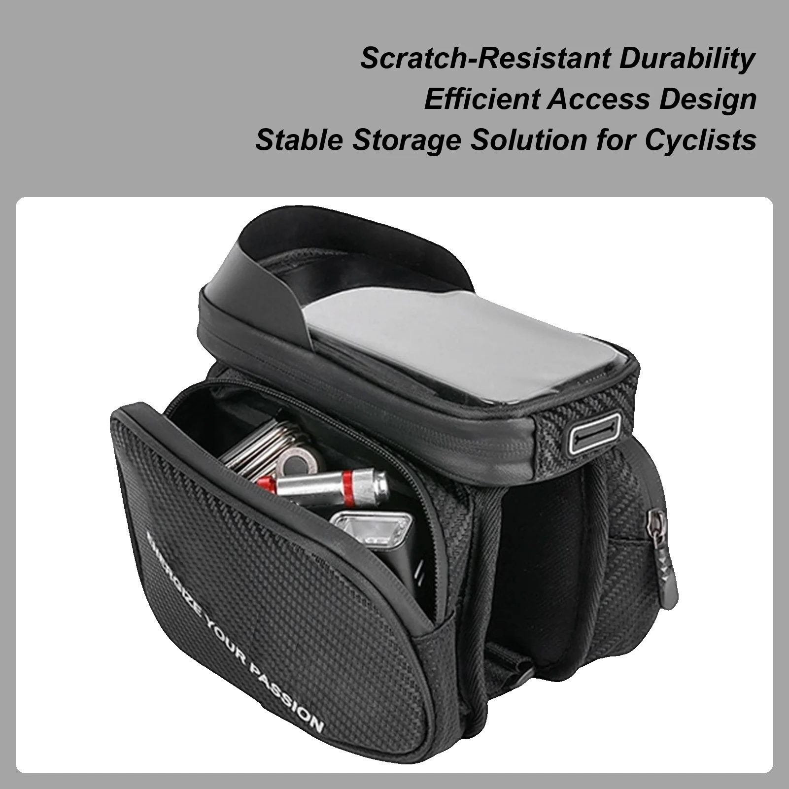 

Велосипедная сумка, нейлоновый водонепроницаемый держатель для телефона с сенсорным экраном, сумка для горного велосипеда, рама для шоссейного горного города, велоспорта, электрического скутера