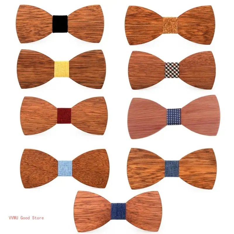 Handmade Customized Solid Bow Tie for Creative Wedding Wooden Bowtie Neckti