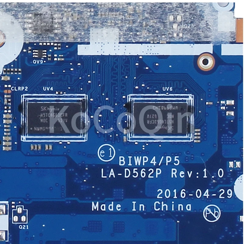 Imagem -06 - Lenovo Ideapad 11015isk Notebook Mainboard Laptop La-d562p 5b20l8290211 5b20l8287811 Pentium I3i5i7 6ª Geração Motherboard