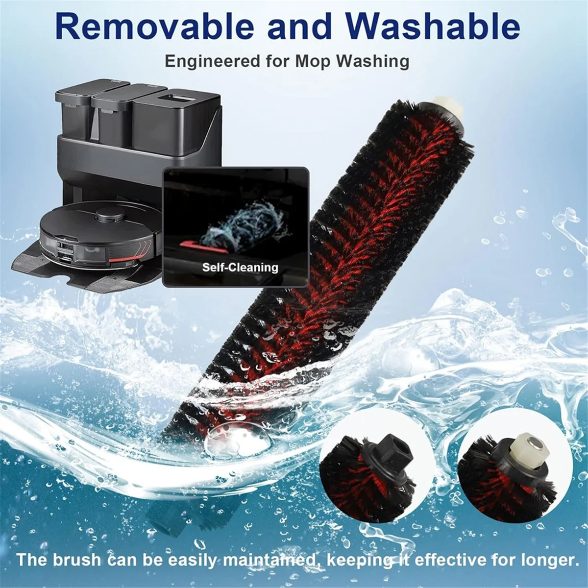 Untuk Roborock S7 MaxV Ultra/ S7 Max Ultra Robot penyedot debu bagian sisi utama sikat Hepa Filter kain pel Bags-A19G debu