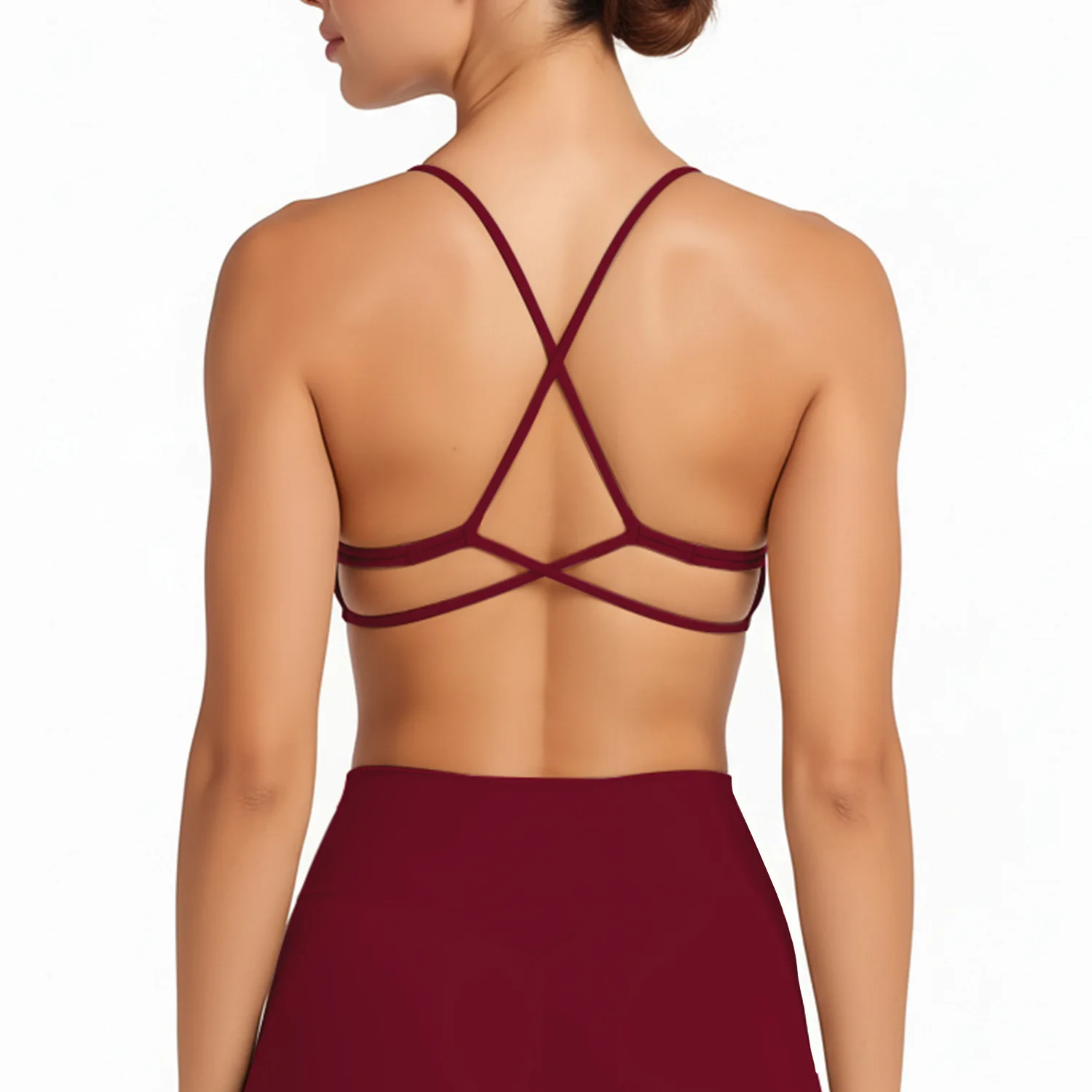 Summer Yoga Sports Bra High Support Women Gym Underwear Push-up Back Cross Crop Top Running Workout Fitness Pilates Tank