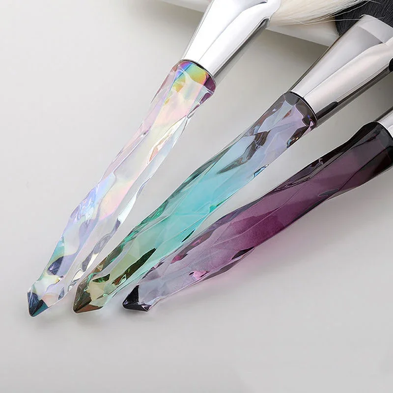 1 قطعة فرشاة فنية للأظافر إزالة الغبار فرشاة الأشعة فوق البنفسجية هلام البولندية مسحوق تنظيف أداة الجمال ماكياج فرش مانيكير اكسسوارات ماكياج أداة