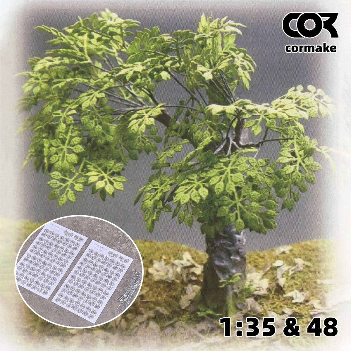 

Assembly 1/35 1/48 Scale Miniature model Scene plants Wild jungle tree Scrubby forest tree for sand table diorama models