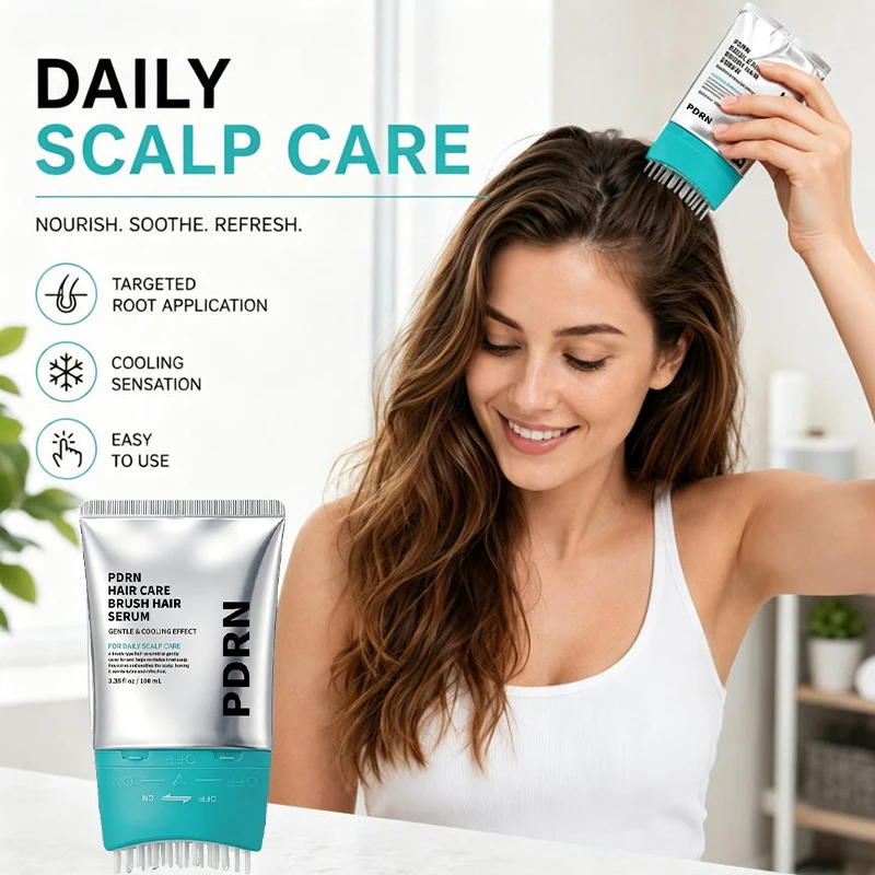 PDRN Scalp Repair Serum reinigt die Kopfhaut gründlich, pflegt geschädigtes Haar, Essenz, tragbare Bürste, Kopfhautserum, erfrischend und beruhigend – Detail 8