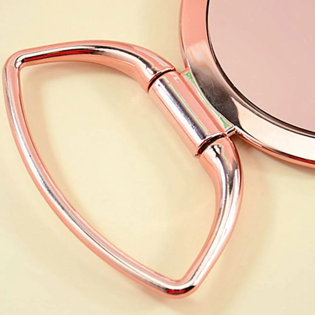 1 pz 3x specchio per trucco da tavolo rotondo con ingrandimento rosa leggero portatile per camera da letto bagno specchio rotondo da tavolo
