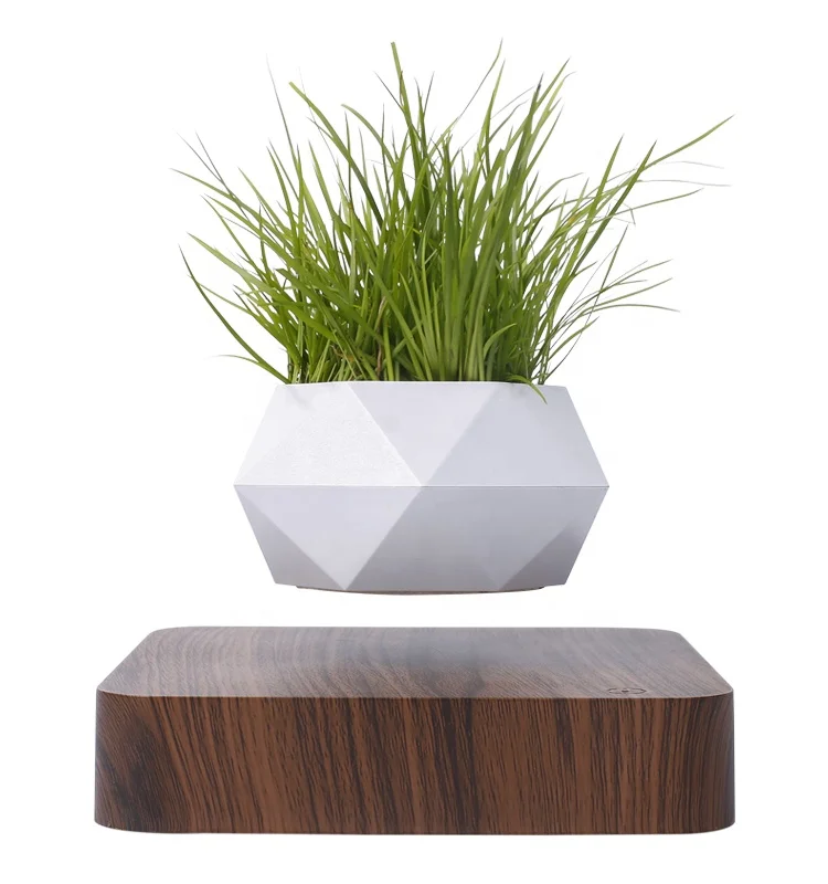 

Modern Chinese Style ABS Plastic Craft for Home Decoration Magnetic Levitating Floating Bonsai Plant Pot Flower Pot Vase