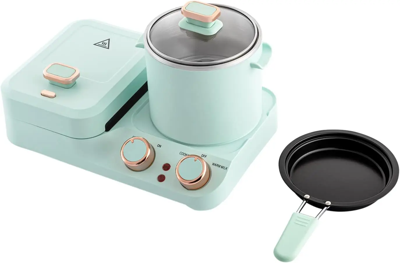 Estación de desayuno 3 en 1, estación de desayuno, máquina de desayuno Retro para el hogar, Mini tostadora eléctrica, sándwich de pan para desayuno