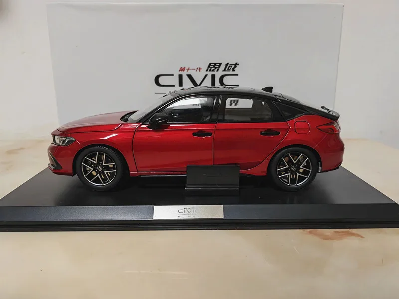 오리지널 동풍 혼다 시빅 자동차 모델 2023 혼다 시빅 스포츠 에디션 1:18 합금 자동차 모델 컬렉션 선물 재고 있음