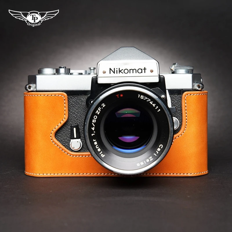 Genuine Leather Handmade Camera Half Case Camera Bag Design for Nikomat FTN FT FT2 3 EL EL2 ELW
