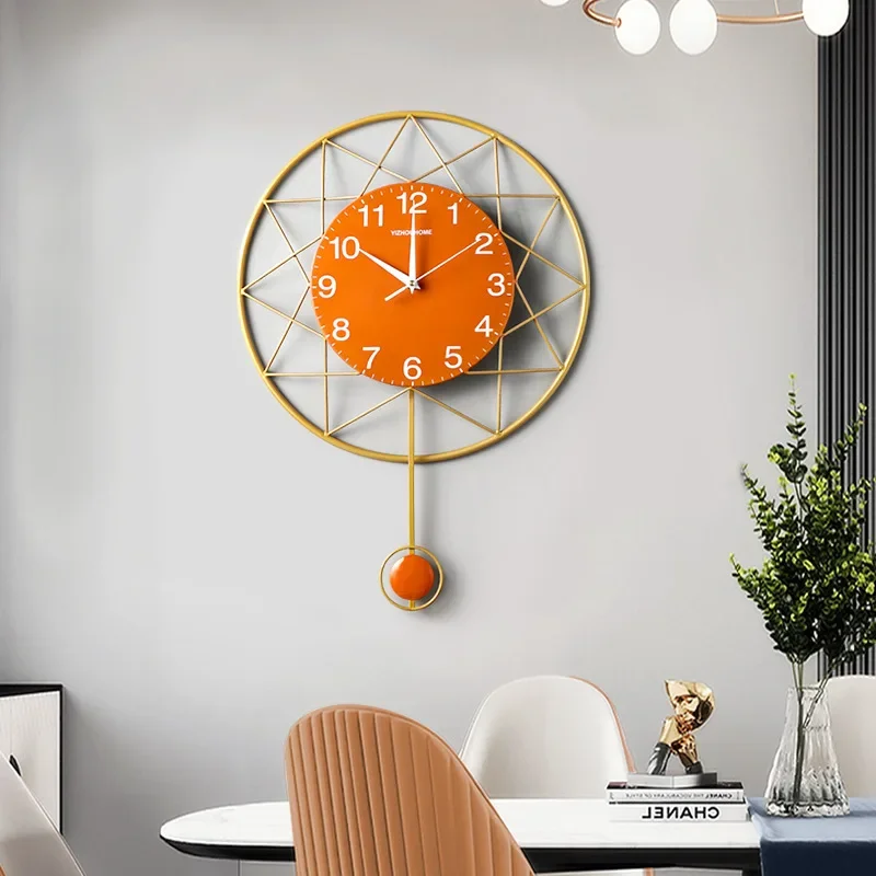 

Modern Creative Metal Wall Clock - Decorative Art for Living Room & Hotel Corridors