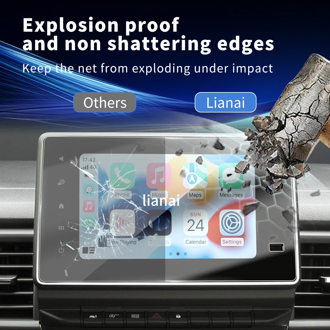 Screen Protector For Nissan 26 NV300 mpered Glass Protective Film GPS Video Navigator Car Stickers Vehicle Accessories view 5