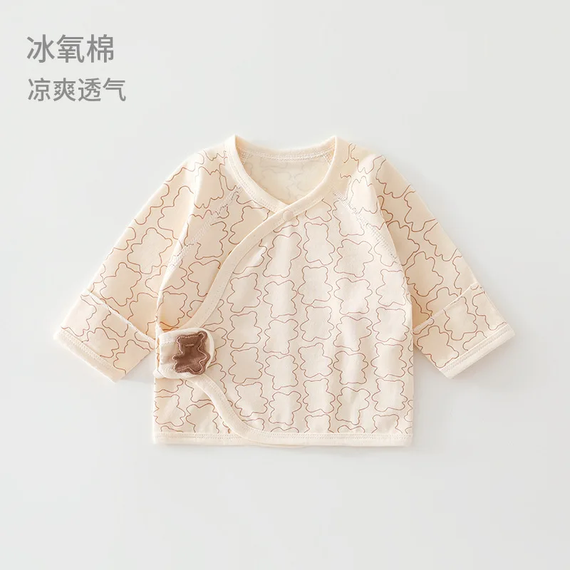 Baby Half Back Top Newborn Baby Monk Clothes Summer Boneless Ice Oxygen Cotton Thin Newborn Pajamas Full Moon Air Conditioning