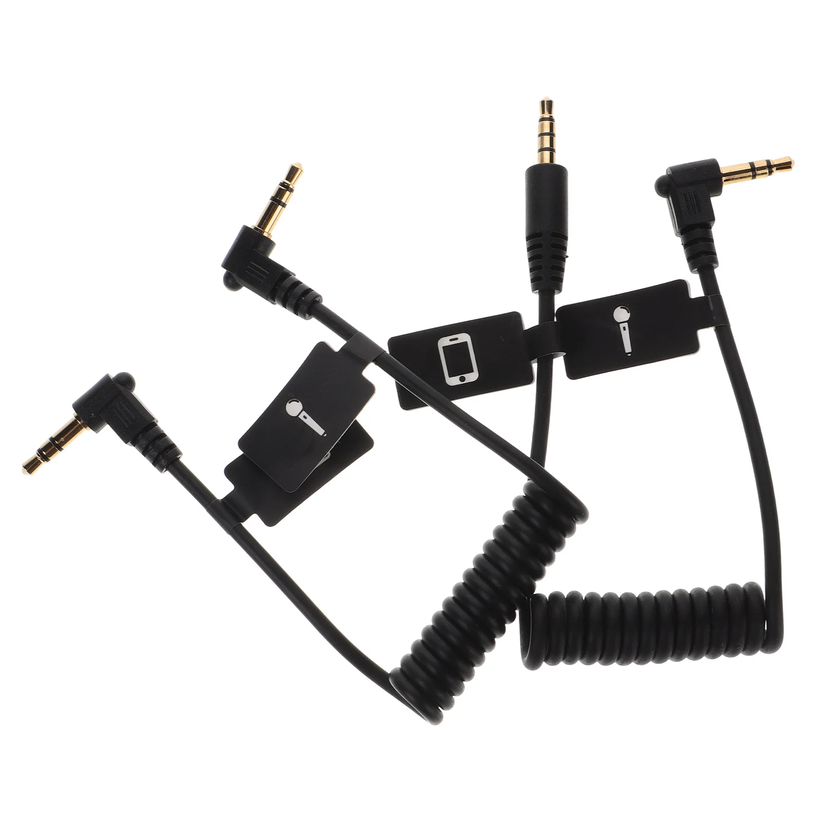 

2Pcs 3.5mm Trs to Trrs Adapter Cable Audio Transmission Mobile Phones Dslr Cameras High Definition Clear Stable