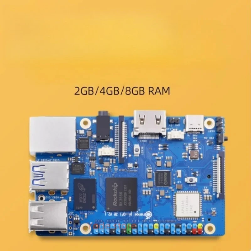 New Orange Pi 3B with the quad core RK3566 supports the eMMC module
