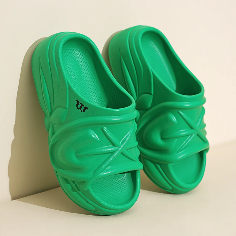 

HKDQ женские тапочки, летние женские пляжные сандалии на платформе, нескользящие повседневные легкие разноцветные шлепанцы для женщин