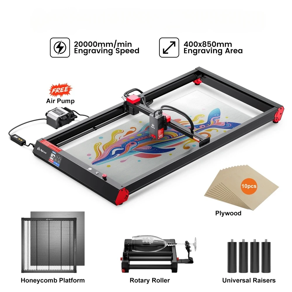 AlgoLASE Powerful Table 40*85cm Woodworkings LASE Engaving Cutting Machine DIY Tools CNC Engraver Cutter Jewelry Metal Printer