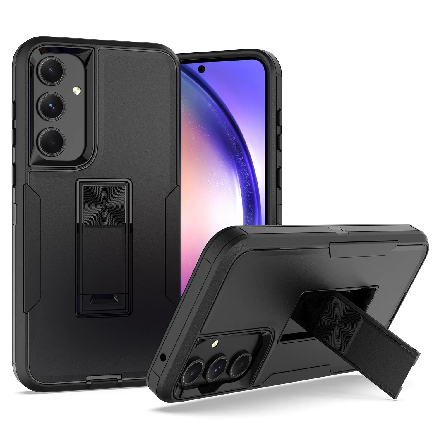 

Galaxy S23FE/21FE Phone Cover, With Kickstand Heavy Duty Shockproof Protective Bumper Case For Samsung galaxy S23FE/21FE