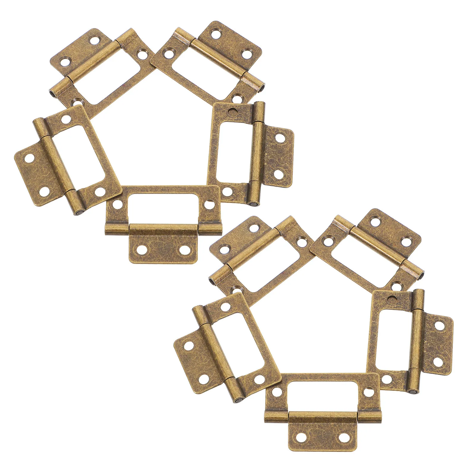 

12 шт. утолщенных латунных и железных петель, винтажная мебельная фурнитура для дверей шкафов и ящиков, сверхпрочные