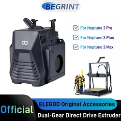 ELEGOO 3D Printer Extruder for Neptune 3Pro/Plus/Max 3D Printer Fully Assemble Dual-Gear Direct Drive Extruder