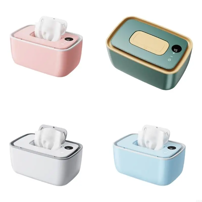 Gentle Heating Baby Wipes Dispenser Newborns Wet Wipe Warmer Adjustable Warmth Spacious Capacity for Night Changes A2UB